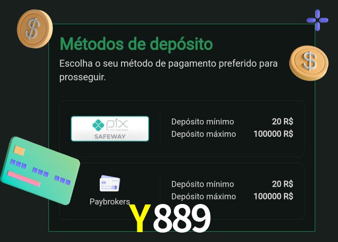 O cassino Y889 oferece uma grande variedade de métodos de pagamento